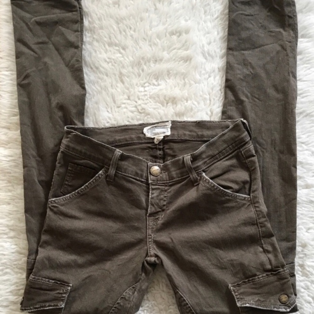 Current/Elliott Skinny Cargo in Combat Green